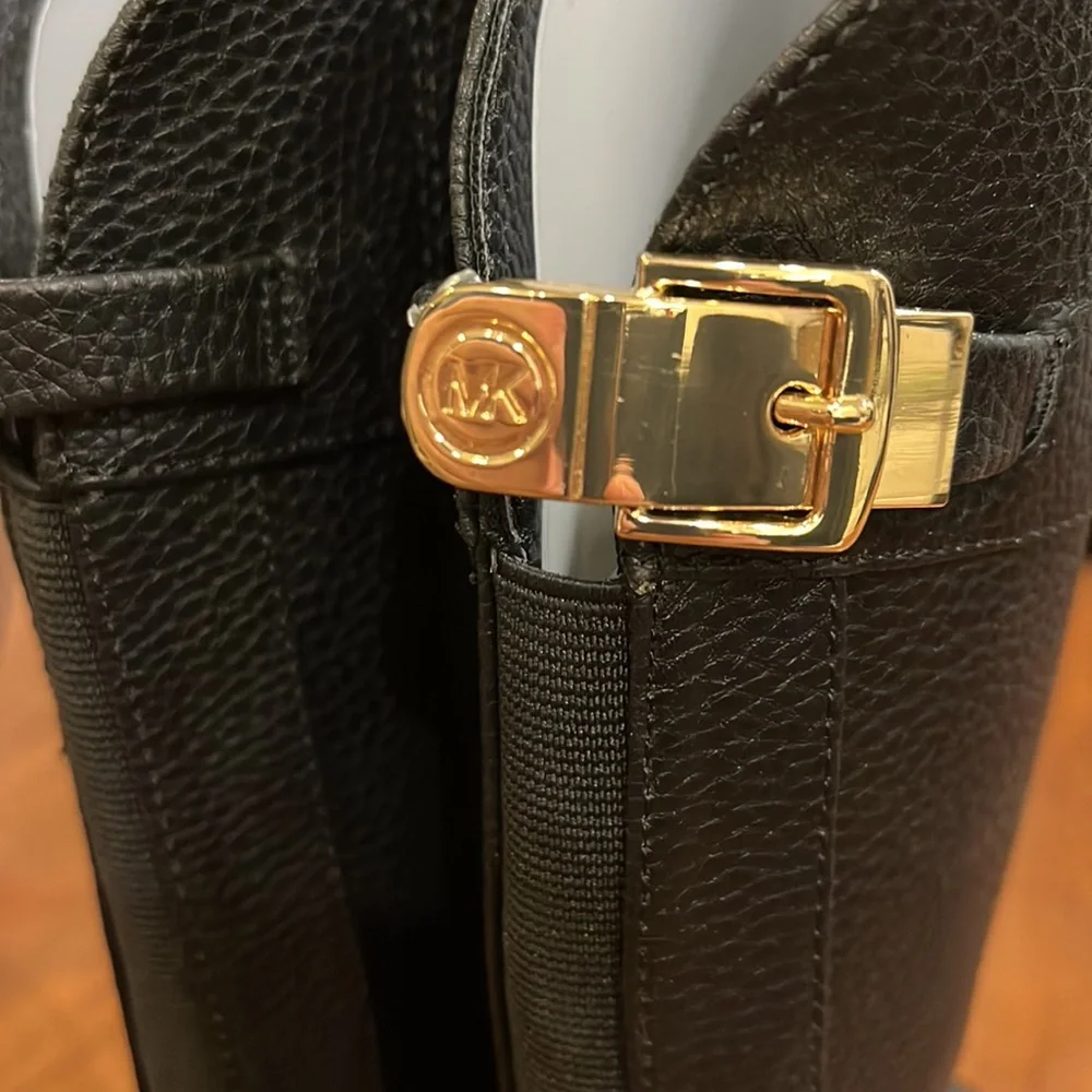 Michael Kors Emma Tara Boots black leather new Toddlers Girls Size 6